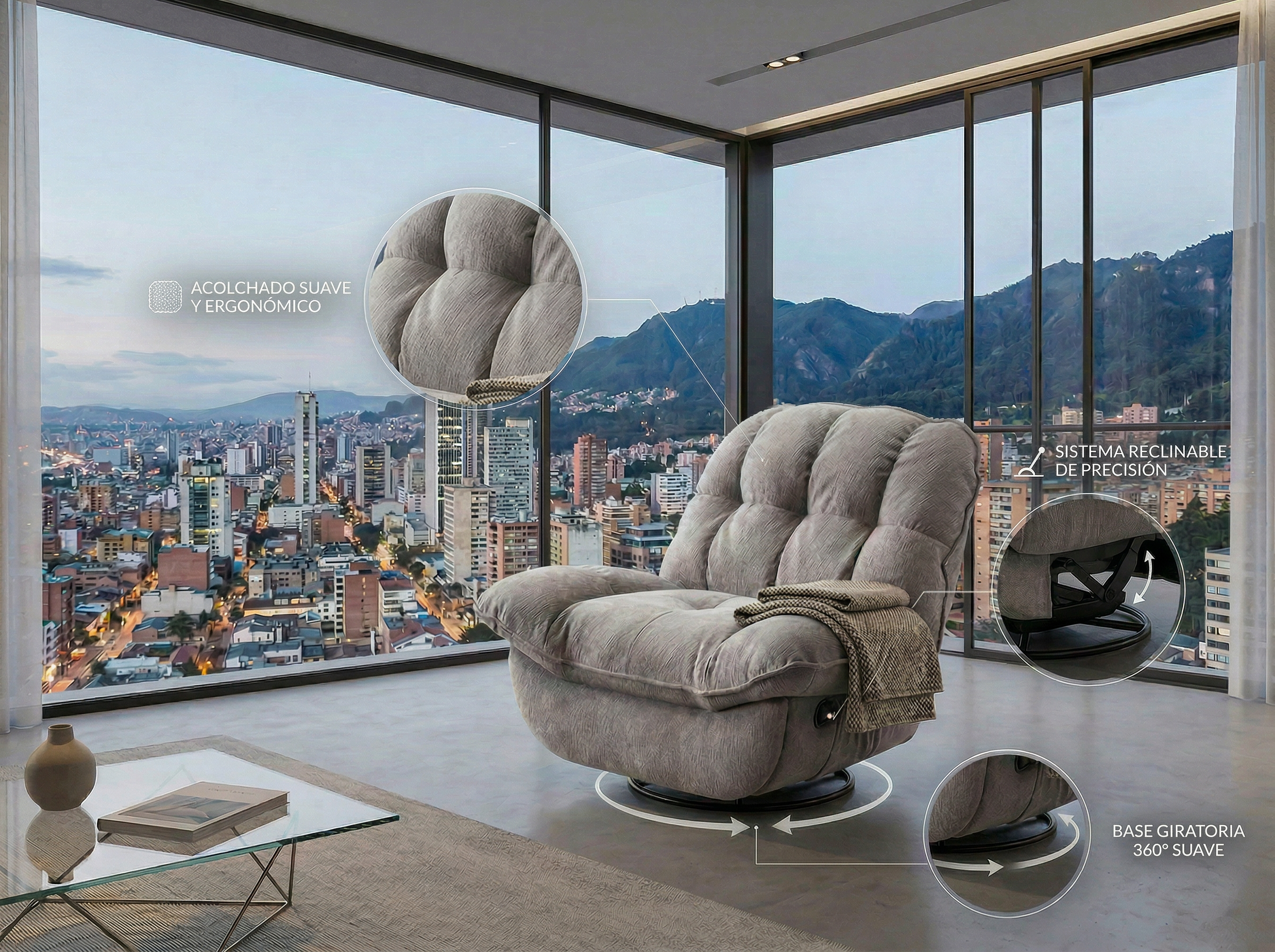 Detalles del sillón